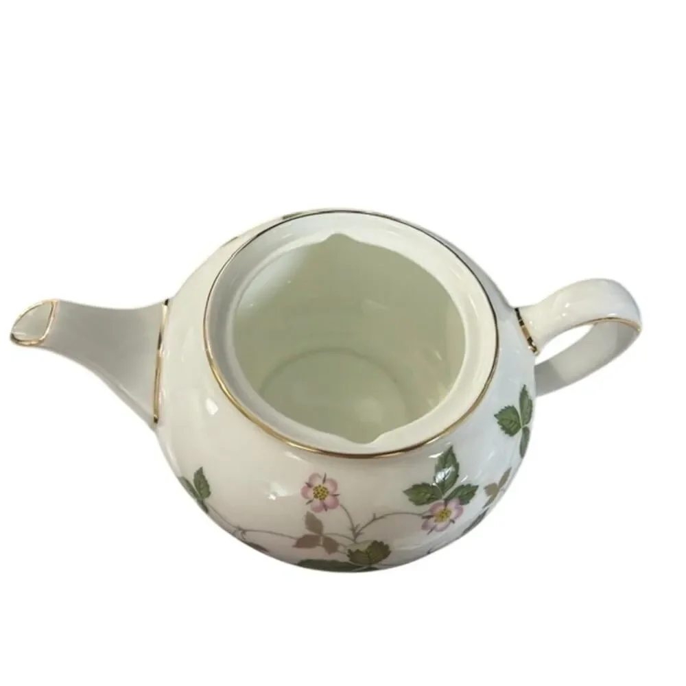 Wedgwood Wild Strawberry Large Teapot - Fine Bone China - England
